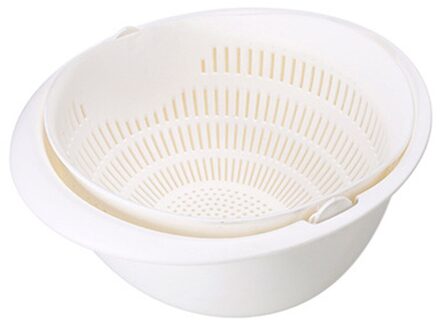 Dubbele Afvoer Mand Kom Wassen Keuken Zeef Noedels Groenten Fruit Gereedschap Bar Keuken Gadgets Herbruikbare Accessoires