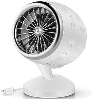 Dubbele-Blade Turbine Tafel Tiny Ronde Fan Stille Werking Verstelbare Tilt 5-20 Graden
