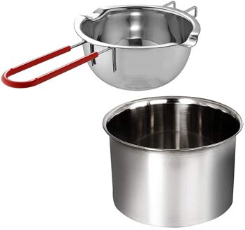 Dubbele Boiler Melting Pot Met Hittebestendig Handvat, grote Capaciteit Chocolade Melting Pot Voor Boter Snoep (400Ml)