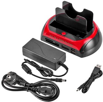 Dubbele Dock Hdd Docking Station 2.5Inch 3.5Inch Sata Ide Hub Base Hdd Enclosure Box Caddy Met Netsnoer usb Kabel