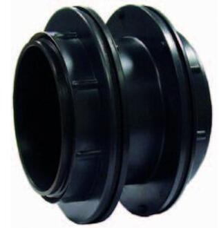 Dubbele doorvoer 110 mm met schroefdraad 2x 110 mm lijmverbinding