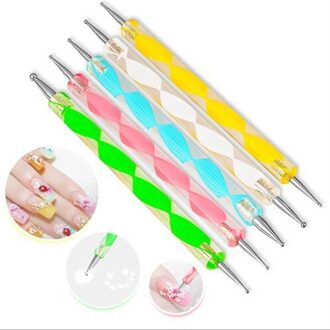 Dubbele-end Nail Puntjes Pen Nail Rhinestone Tool Pen Wax Pen Potlood Embossing Gem Crystal Rhinestone Applicator Tool Picker