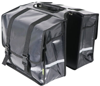dubbele fietstas Transporter 50 liter bisonyl zwart