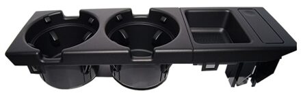 Dubbele gat auto front center console cup rack/verandering doos voor BMW E46 zwart