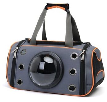 "Dubbele Gebruik Huisdier Ademende Zak Draagbare Tas Huisdier Hond Kat Carrier Travel Schoudertas Ruimte Capsule Huisdier Handtas Voor kleine Honden" oranje L