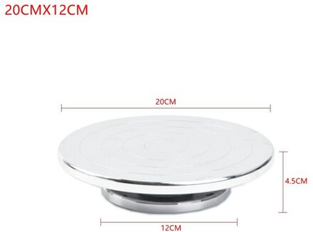 Dubbele Gezicht Gebruik Aluminium Draaitafel Keramische Klei Roterende Aardewerk Wiel 20CMX12CM