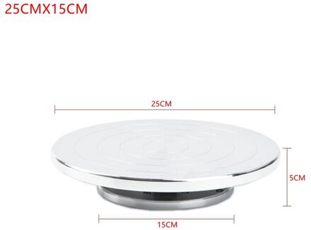 Dubbele Gezicht Gebruik Aluminium Draaitafel Keramische Klei Roterende Aardewerk Wiel 25CMX15CM