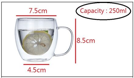Dubbele Glas Koffie Melk Whisky Thee Bier Mokken Hittebestendige Gezondheid Drinken Transparante Drinkware Voor Monther 250ml