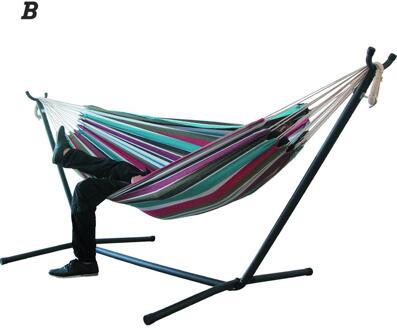 Dubbele Hangmat Opknoping Stoel Grote Opknoping Hangmat Met Stalen Stand Voor Tuin Binnenplaats Binnen/Ourdoor Zonder Plank