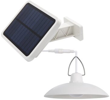 Dubbele Hoofd Solar Hanglamp Outdoor Indoor Waterdichte Solar Lamp Opknoping Verlichting Voor Schuur Boerderij Tuin Yard Patio wit licht 1hoofd