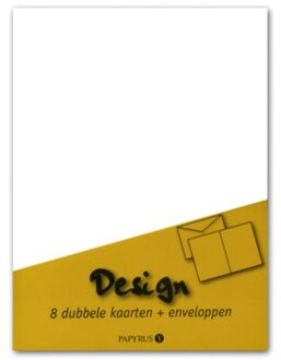 Dubbele Kaart - 10,5 x 14,8 cm + Envelop Wit - 8 stuks