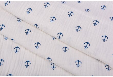 Dubbele Katoen Gaas Mousseline Bedrukte Stof Diy Dubbele Gaas Stof Voor Baby 100% Katoenen Stof Katoen Mousseline Dubbele Stof 50cm / ecru