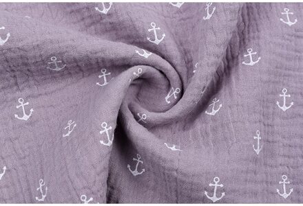 Dubbele Katoen Gaas Mousseline Bedrukte Stof Diy Dubbele Gaas Stof Voor Baby 100% Katoenen Stof Katoen Mousseline Dubbele Stof 50cm / grijs