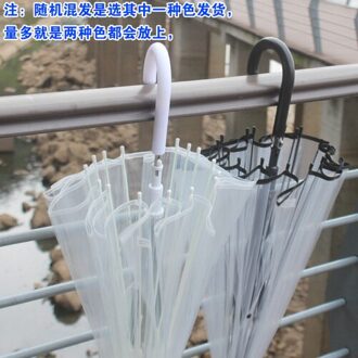 Dubbele Kleine Verse 16 Bone Transparante Paraplu Dikke Transparante Lange Handvat Automatische Udiy Dans Reclame Props 4