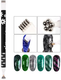 Dubbele Kop 2 Manieren Cat Eye Sterk Effect Magnetische Stok Uv Gel Polish Gradiënt Staaf Manicure Nail Art 3D Tips gereedschap BEDR12-02