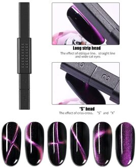 Dubbele Kop 2 Manieren Cat Eye Sterk Effect Magnetische Stok Uv Gel Polish Gradiënt Staaf Manicure Nail Art 3D Tips gereedschap BEDR29
