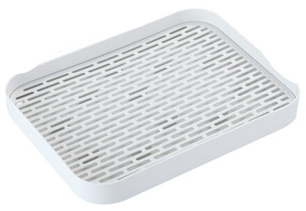 Dubbele Laag Afdruiprek Plaat Groente Fruit Lade Baby Fles Opslag Droogrek Wassen Houder Keuken Badkamer Organizer B-groot 350