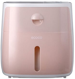 Dubbele Laag Waterdichte Wall Mount Toiletpapier Handdoekhouder Plank Opbergdoos Roze