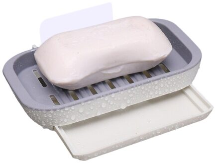 Dubbele Laag Zeep Rack Geen Boren Wall Mounted Zeep Afvoer Houder Zeepbakje Zelfklevende Badkamer Accessoires 03