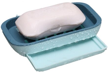 Dubbele Laag Zeep Rack Geen Boren Wall Mounted Zeep Afvoer Houder Zeepbakje Zelfklevende Badkamer Accessoires 04