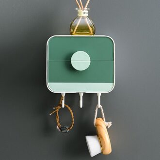 Dubbele Laag Zeepkist Aftappen Planken Opknoping Badkamer Kamer Zeep Douche Zeephouder Schotel Opslag Plaat Lade Zeepkist Sieraden dubbele groen