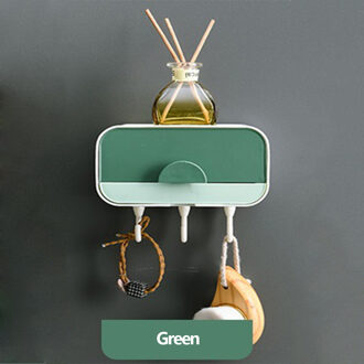 Dubbele Laag Zeepkist Aftappen Planken Opknoping Badkamer Kamer Zeep Douche Zeephouder Schotel Opslag Plaat Lade Zeepkist Sieraden groen