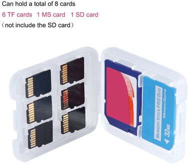 Dubbele Lagen Plastic Micro Voor Sd Sdhc Tf Ms Geheugenkaart Opslag Hard Case Box Protector