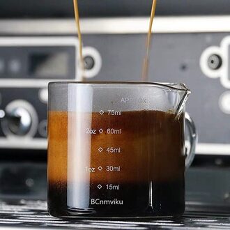 Dubbele Mond Slip Glas Koffie Afgestudeerd Beker Melk Ontbijt Transparante Mok Voor Espresso Ounce 75Ml Schaal Handvat