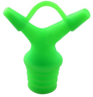 Dubbele Olie Fles De Vloeistof Begeleiden Apparaat Mond Stopper Saus Flessen Nozzle Caps Wijnstop Giet Keuken Gereedschap groen