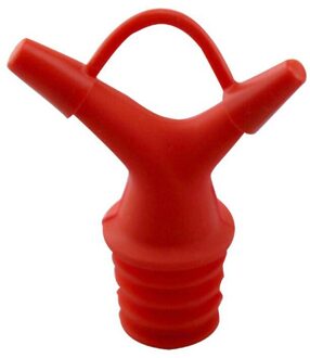 Dubbele Olie Fles De Vloeistof Begeleiden Apparaat Mond Stopper Saus Flessen Nozzle Caps Wijnstop Giet Keuken Gereedschap rood