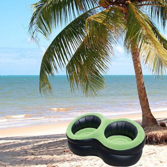 Dubbele Opblaasbare Stoel Luie Lucht Sofa Couch Seat Outdoor Camping Stoel Reizen Thuis Tuin Achtertuin Lounger Zachte Stof Stoel