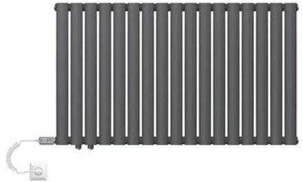 Dubbele paneelradiator met verwarmingselement 300W 600x1020 mm antraciet LuxeBath Zwart