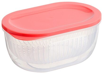 Dubbele Plastic Afvoer Mand Keuken Kom Noedels Groenten Fruit Rijst Wassen Zeef Home Zwembad Afdruiprek Organisator Keuken Tool roze