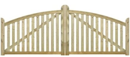 Dubbele Poort Landelijk Ligno 300 x 88/118 CM Black