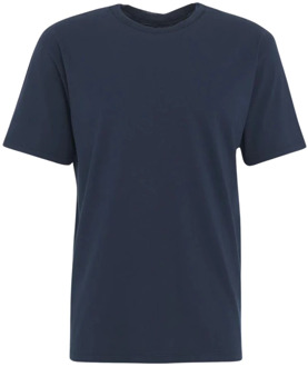 Dubbele Rand Crew Neck T-shirt Mauro Grifoni , Blue , Heren - Xl,M,S