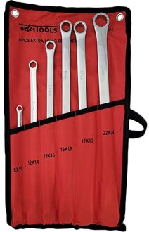 Dubbele ringsleutel set MM extra lang 6-delig WT5062