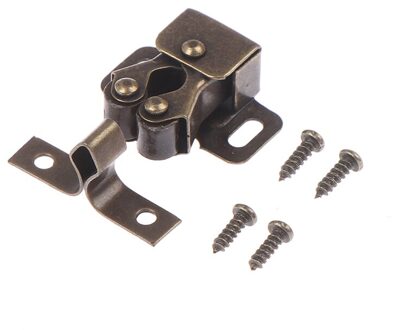 Dubbele Roller Vangst + Schroeven Kast Kast Deur Klink Sloten Hardware Tool bronzen