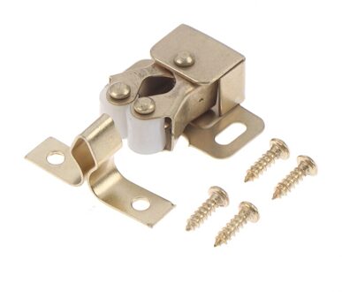 Dubbele Roller Vangst + Schroeven Kast Kast Deur Klink Sloten Hardware Tool goud