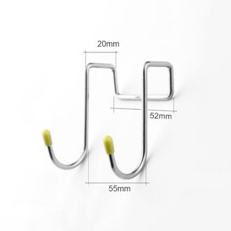 Dubbele S Roestvrij Stalen Deur Haken Badkamer Handdoek Organizer Kleine Keuken Gereedschap Houder Zakken Opknoping Haak 03 rechtdoor top