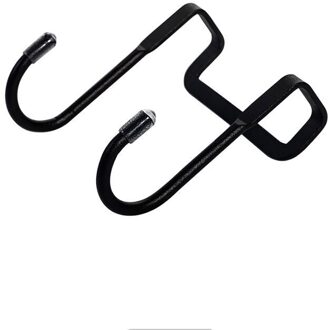 Dubbele S Roestvrij Stalen Deur Haken Badkamer Handdoek Organizer Kleine Keuken Gereedschap Houder Zakken Opknoping Haak 05 zwart