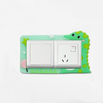 Dubbele Schakelaar Beschermhoes Moderne Minimalistische Lichtgevende Schakelaar Muurstickers Cartoon Huishoudelijke Socket Schakelaar Decoratieve Cover SY