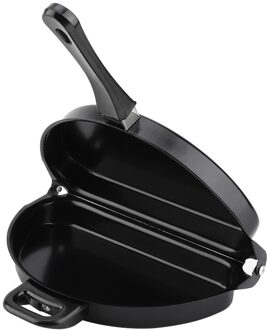 Dubbele Side Folding non-stick Koekenpan Omelet Ei Ontbijt Maker Draagbare Keuken Kookgerei 2 Sides Hand Koekenpan