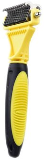 Dubbele Side Pet Bont Hond Borstel Kam Hark Haar Borstel Kat Grooming Deshedding Trimmer Tool Hond Kam Huisdier Borstel Rake 12/23 Blades