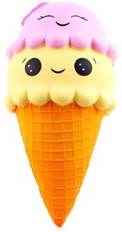 Dubbele Smiley Ijs Kawaii Squishies Langzaam Stijgende Zachte Squeeze Verlichten Druk Squishy Brood Speelgoed Telefoon Decor