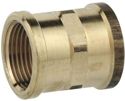 Dubbele sokkel van rood messing, blank, 3/8"IT, (3270) - 988953155