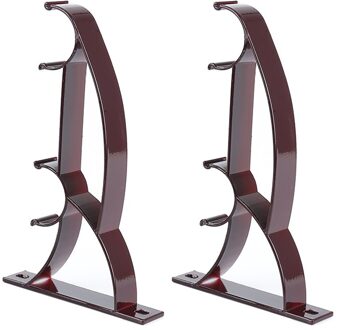 Dubbele Stang Houder Gordijn Pole Beugel Zware Metalen Aluminium 2 Stuks Draperie Beugel Fit Drape Staven rood