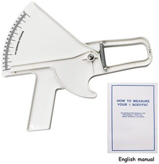 Dubbele Veren 80Mm Huidplooi Remklauw Lichaamsvet Body Fitness Tester Analyzer Vet Meten Afslanken Meting Tool wit