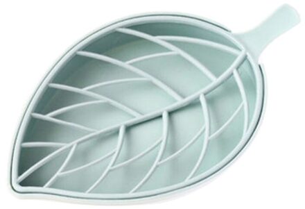 Dubbele Zeepkist Plastic Badkamer Afvoer Zeep Houder Wc Blad Zeep Rack Badkamer Houder Punch-Gratis Zeepkist Blauw