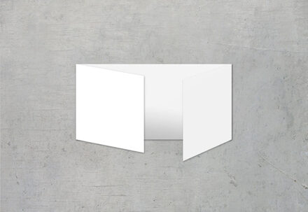 Dubbelgevouwen wenskaart panorama liggend