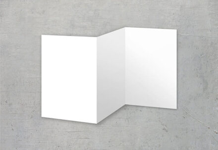 Dubbelgevouwen wenskaart staand